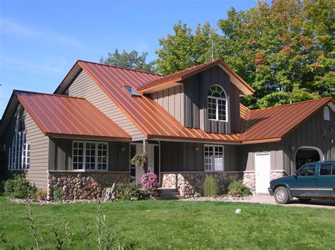 house with brown metal roof|homes with brown metal roofs.